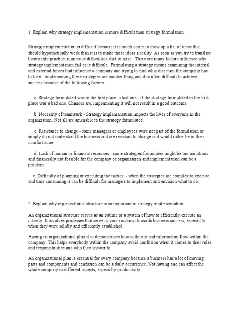 Strategy Formulation Pdf Strategic Management Marketing