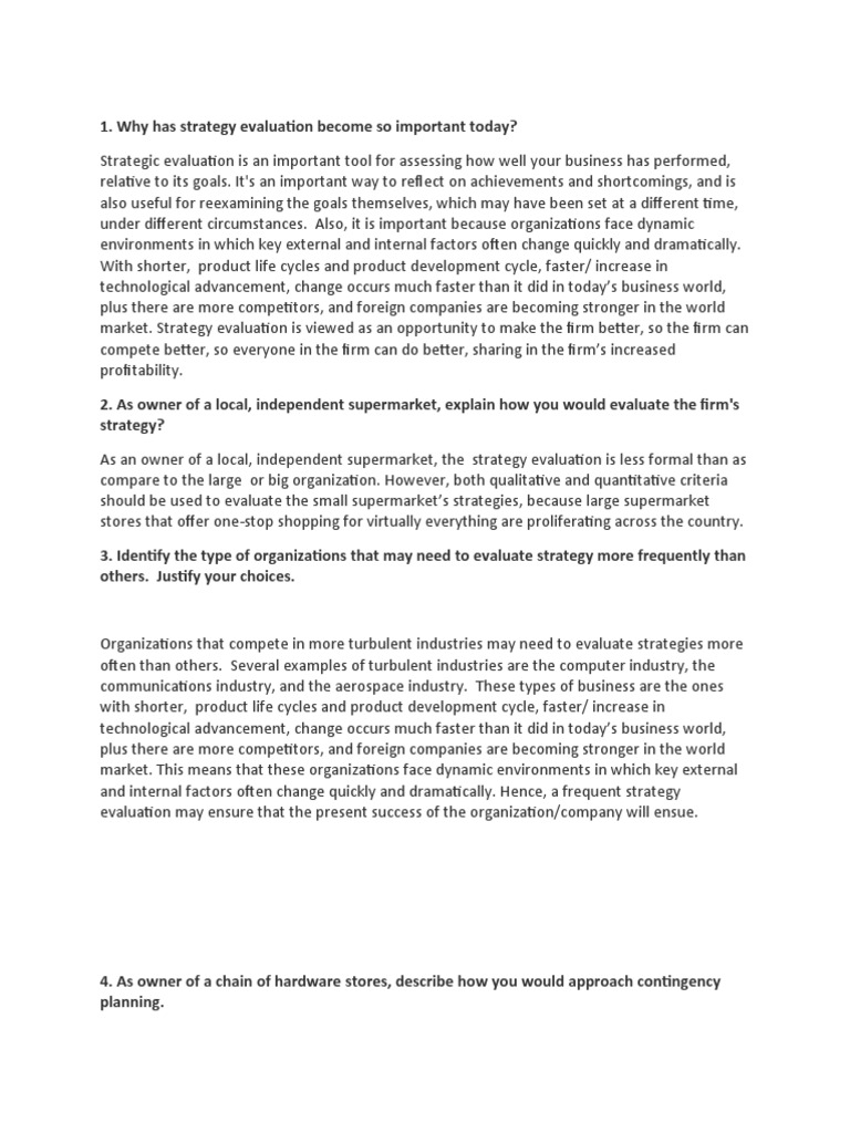 Strategy Evaluation | Download Free PDF | Strategic Management | Hospital