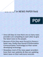 Use of ICT in NEWS PAPER Field A