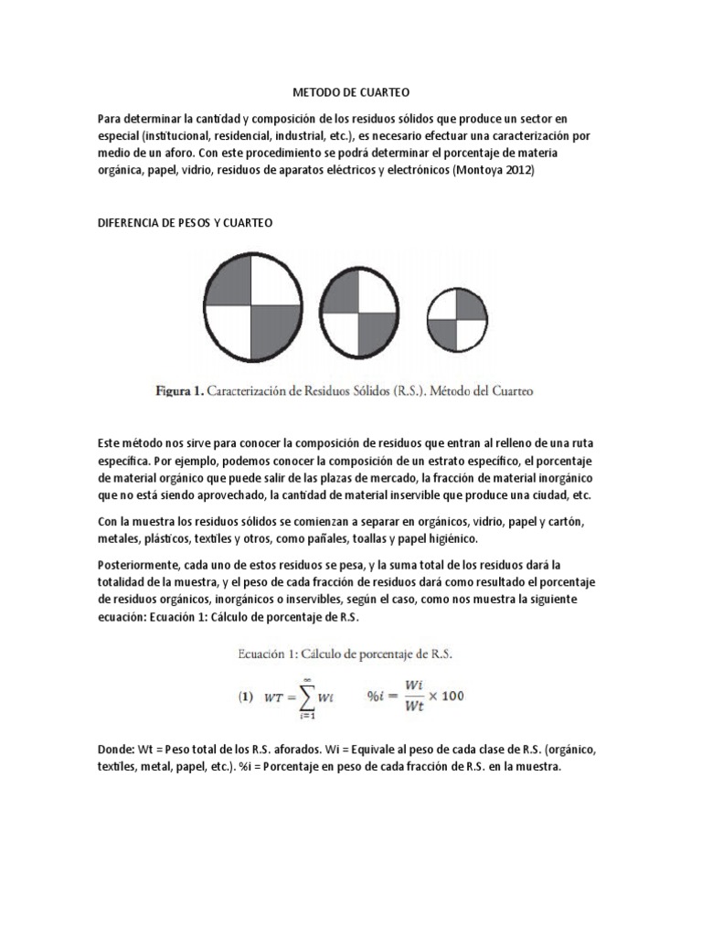 Metodo de Cuarteo | PDF | Papel | Residuos