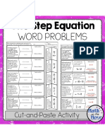 One-Step Equation: Word Problems