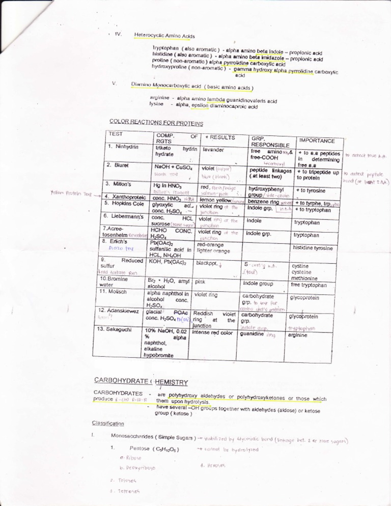 Protein and Carbohydrate Tests | PDF