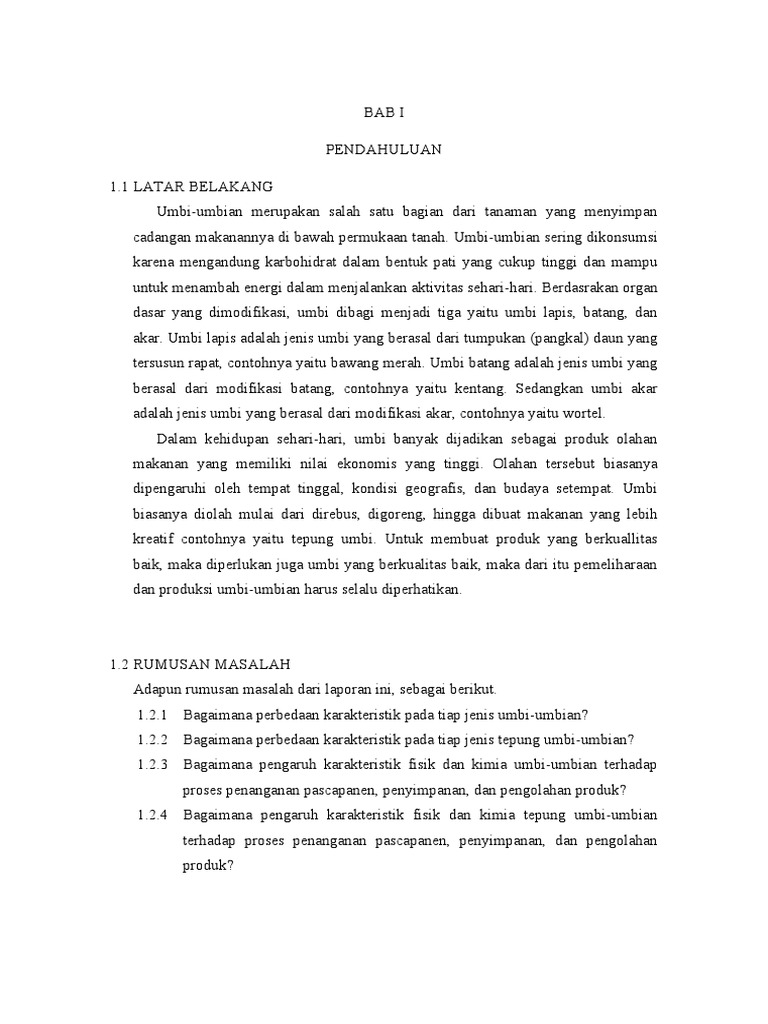 Bab I Umbi Pdf