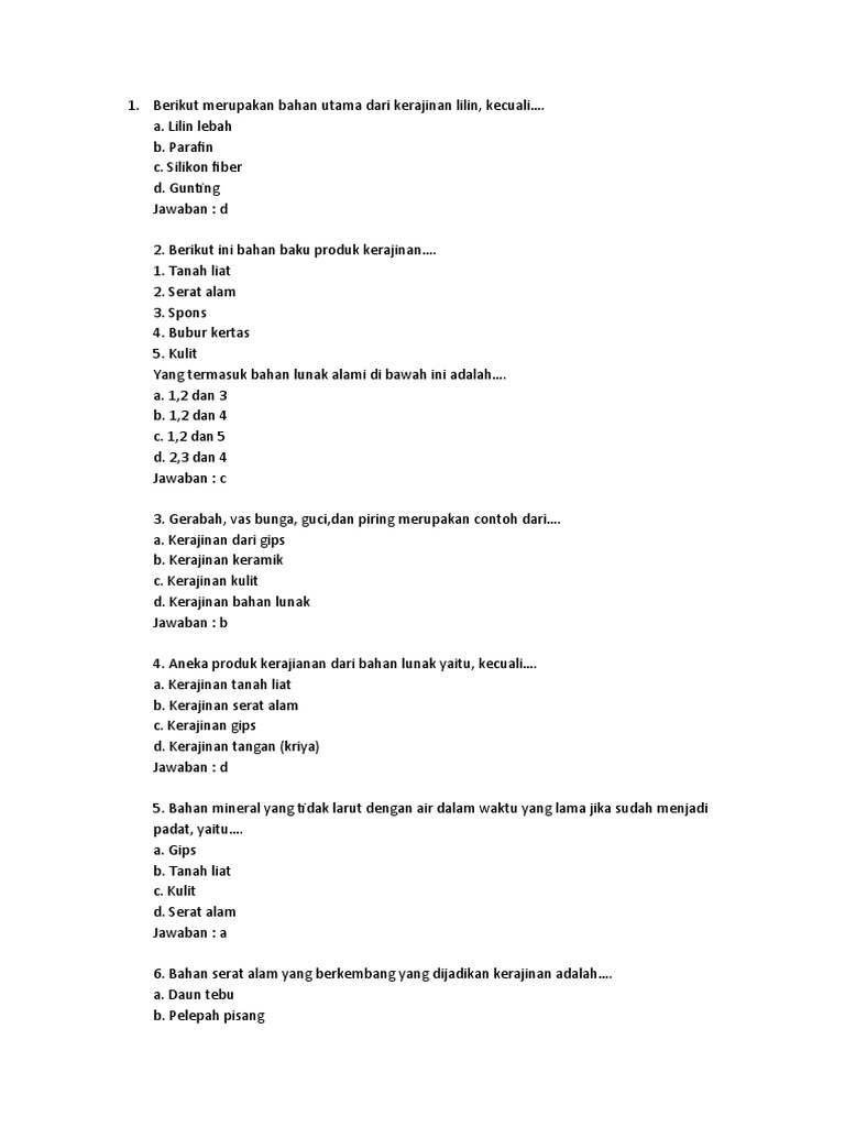 Berikut Merupakan Bahan Utama Dari Kerajinan Lilin