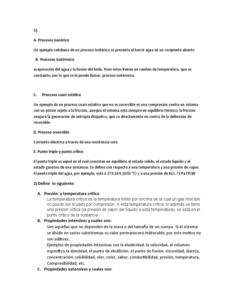 Procesos Isocoricos | PDF | Líquidos | Gases