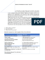 Expressing Possession With Has-Have PDF