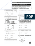 Class: 10 (Syllabus & Sample Questions)