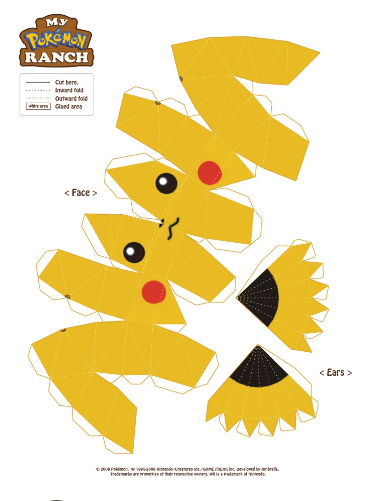Papercraft Pokemon Pikachu Papercraft - 1678391544