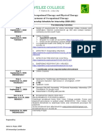 Pre Internship Schedule For Internship 2020 2021