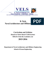 B Tech Naval Architecture and Offshore Engineering