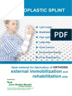 Thermoplastic Splint: External Immobilization Rehabilitation