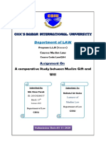 A Comparative Study Between Muslim Gift and Will