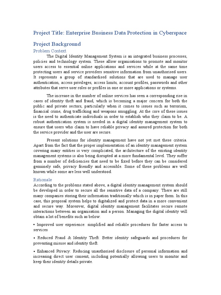 Digital Identity Management System Overview | PDF | Usability ...