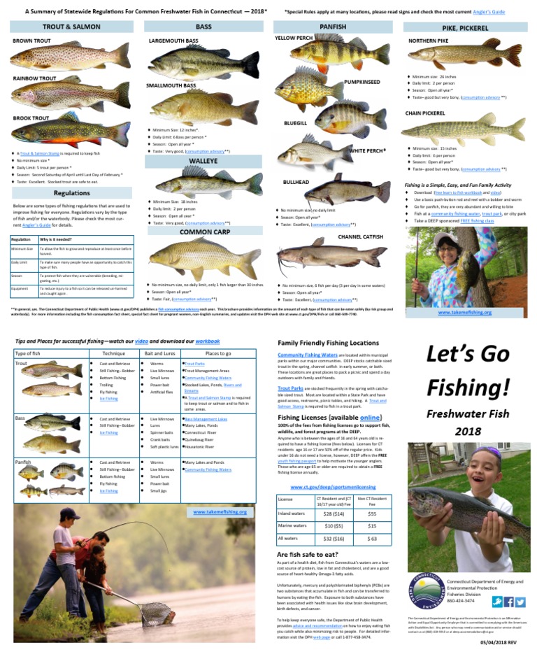 CT Freshwater Fishing Regulations 2018 | PDF | Angling | Fly Fishing