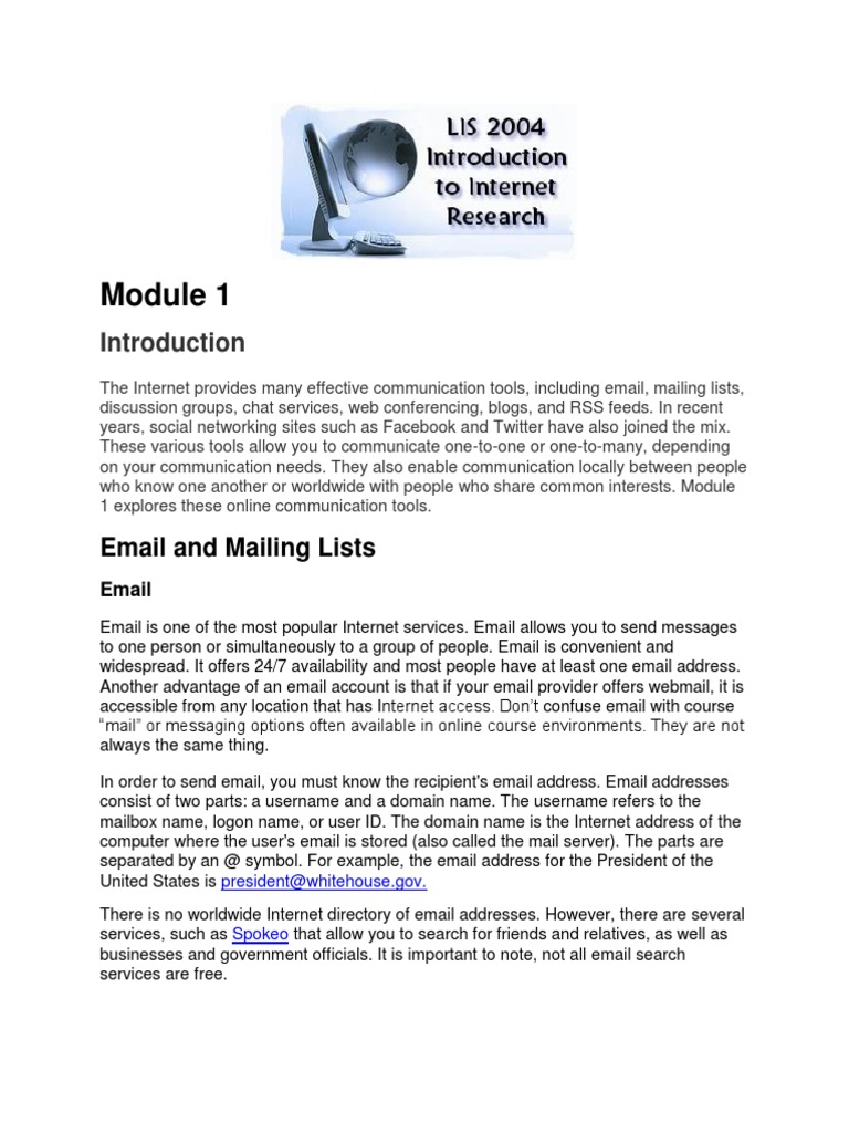 Module 1 Readings Pdf Internet Forum Instant Messaging