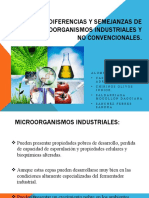 Diferencias y Semejanzas de Microorganismos Industriales y No Convencionales