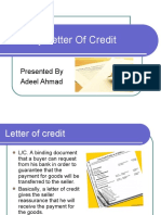 Standby Letter of Credit: Presented by Adeel Ahmad