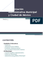 Organización Administrativa Municipal y Ciudad de México