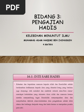 Kelebihan Menuntut Ilmu Pdf