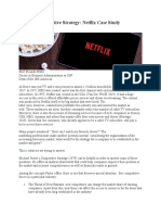 Porter's Competitive Strategy: Netflix Case Study: Data: 08/04/2020