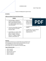 Formal vs Informal Letter Format