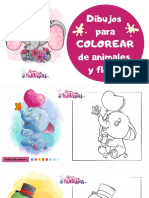 Dibujos Colorear Animales y Flores PDF