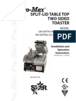 Split-Lid Table Top Two Sided Toaster: Model