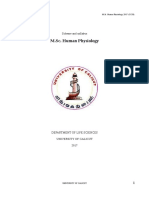 2017 M.Sc. Human Physiology Syllabus PDF