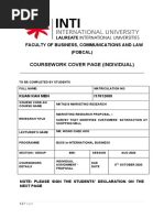 MKT4219 Marketing Research Individual Assignment