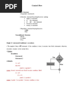 Control Flow: Control Structures Conditional Structure