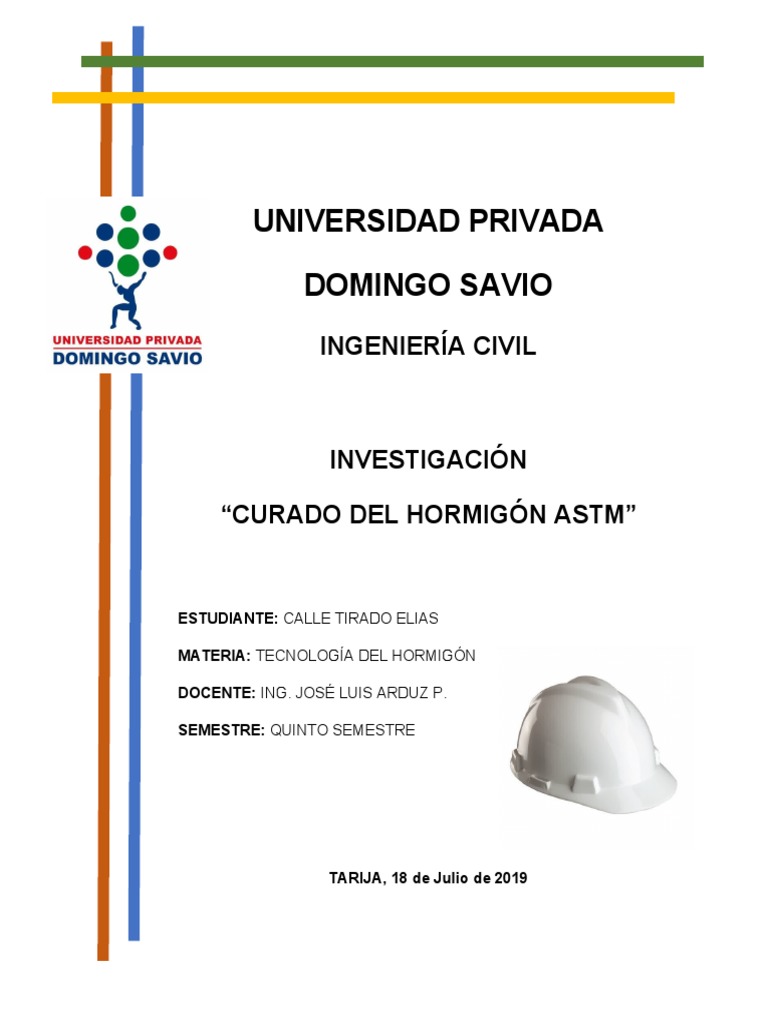 Astm Curado Del Hormigón Pdf Hormigón Cemento