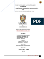 Ensayo de compresión simple de rocas en la UNSCH