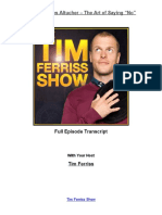 The Tim Ferriss Show - Episode 017 Transcripts