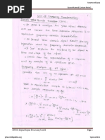 IT6502 Digital Signal Processing Unit II: Course Material (Lecture Notes)