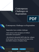 Contemporary Challenges On Regionalism