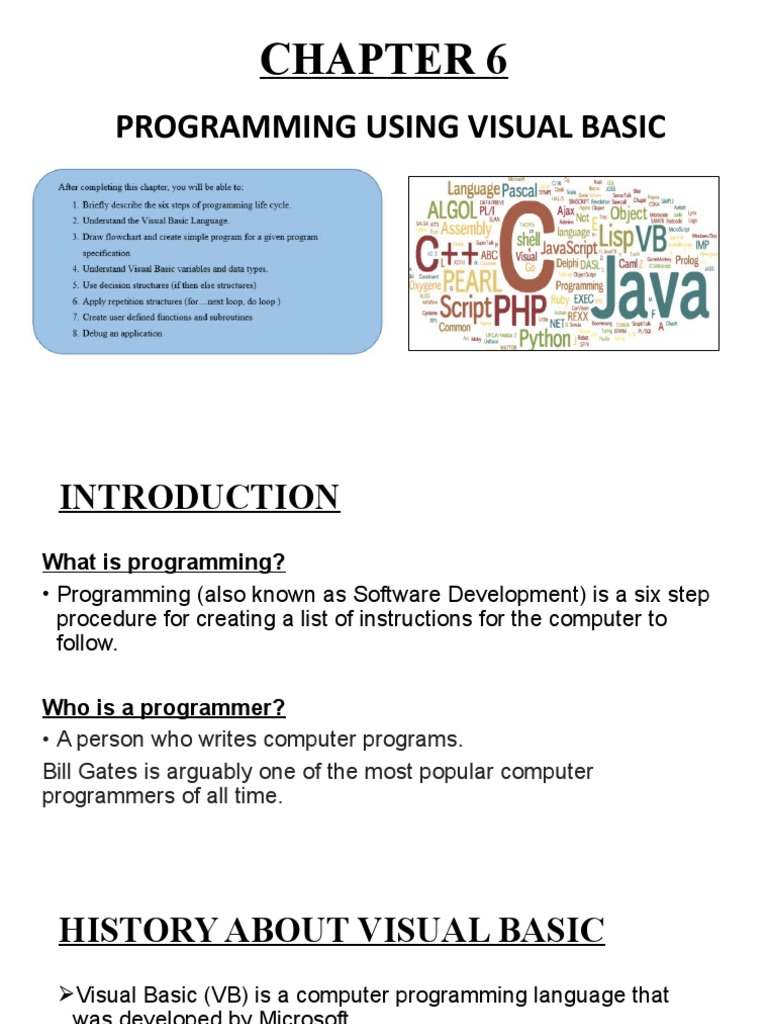 Programming Fundamentals with Visual Basic: An Introduction to Visual ...