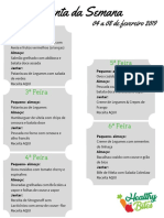 Ementa Semanal Paleo