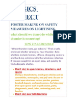 Physics Project: Poster Making On Safety Measures On Lightining