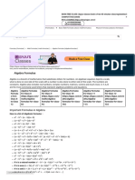 Algebra Formulas - List of Algebraic Expressions in Maths