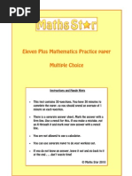 Download 11 Plus Sample Maths Paper by MathsStar SN48269218 doc pdf