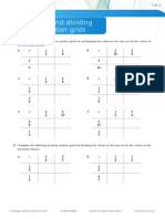 Yr 8 CH 11 Multiplying and Dividing Fractions Number Grids WK SH