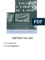 The Duty To Obey The Law