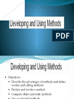 Developing and Using Methods