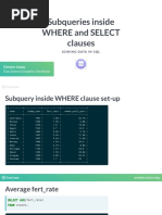 Subqueries Inside Where and Select Clauses: Chester Ismay