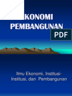 Pertemuan 1 - Ilmu Ekonomi, Institusi-Institusi, Dan Pembangunan