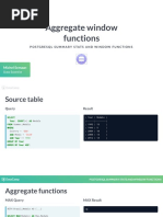 Aggregate Window Functions and Frames