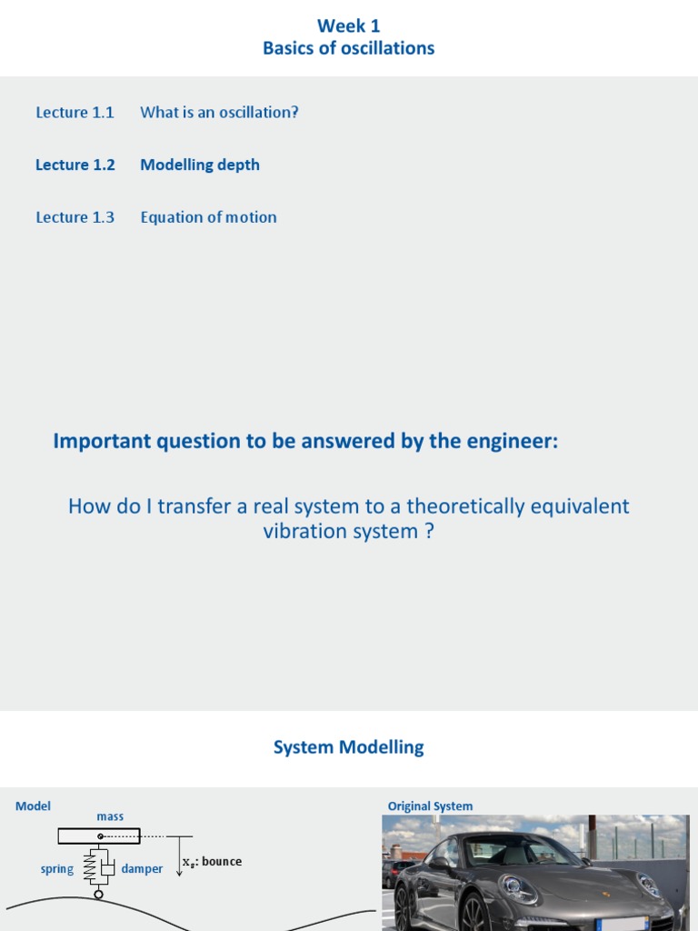 Week 1 Basics of Oscillations What Is An Oscillation? PDF