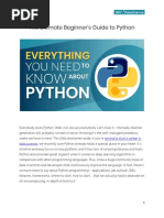 The Ultimate Beginner's Guide To Python: Aiming To Start A Career in Data Science