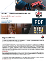 Security Devices International Inc.: December 2018 Investor Presentation