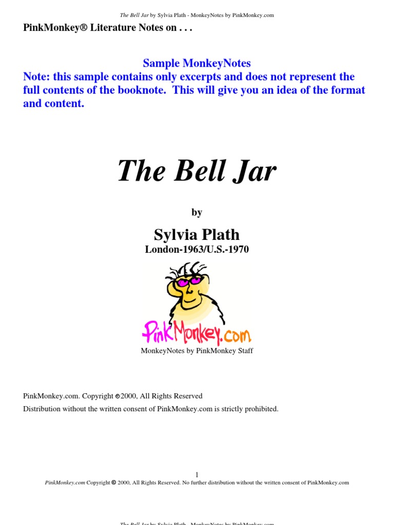 The Bell Jar: MonkeyNotes Summary | PDF